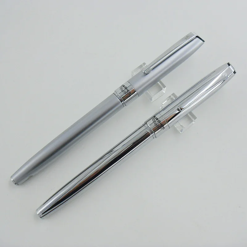 

Hero Silver Matte Fountain Pen Hooded Nib F 0.5MM Nib,Beautiful Pattern with Clip Converter for Office School Meeting Writing