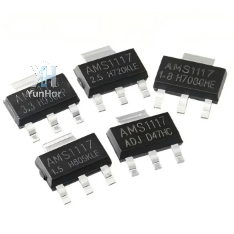 70PCS 7*10PCS  AMS1117-5.0V/ADJ AMS1117-3.3V AMS1117-2.5V AMS1117-1.8V AMS1117-1.5V/1.2V SOT-223 Integrated Circuit