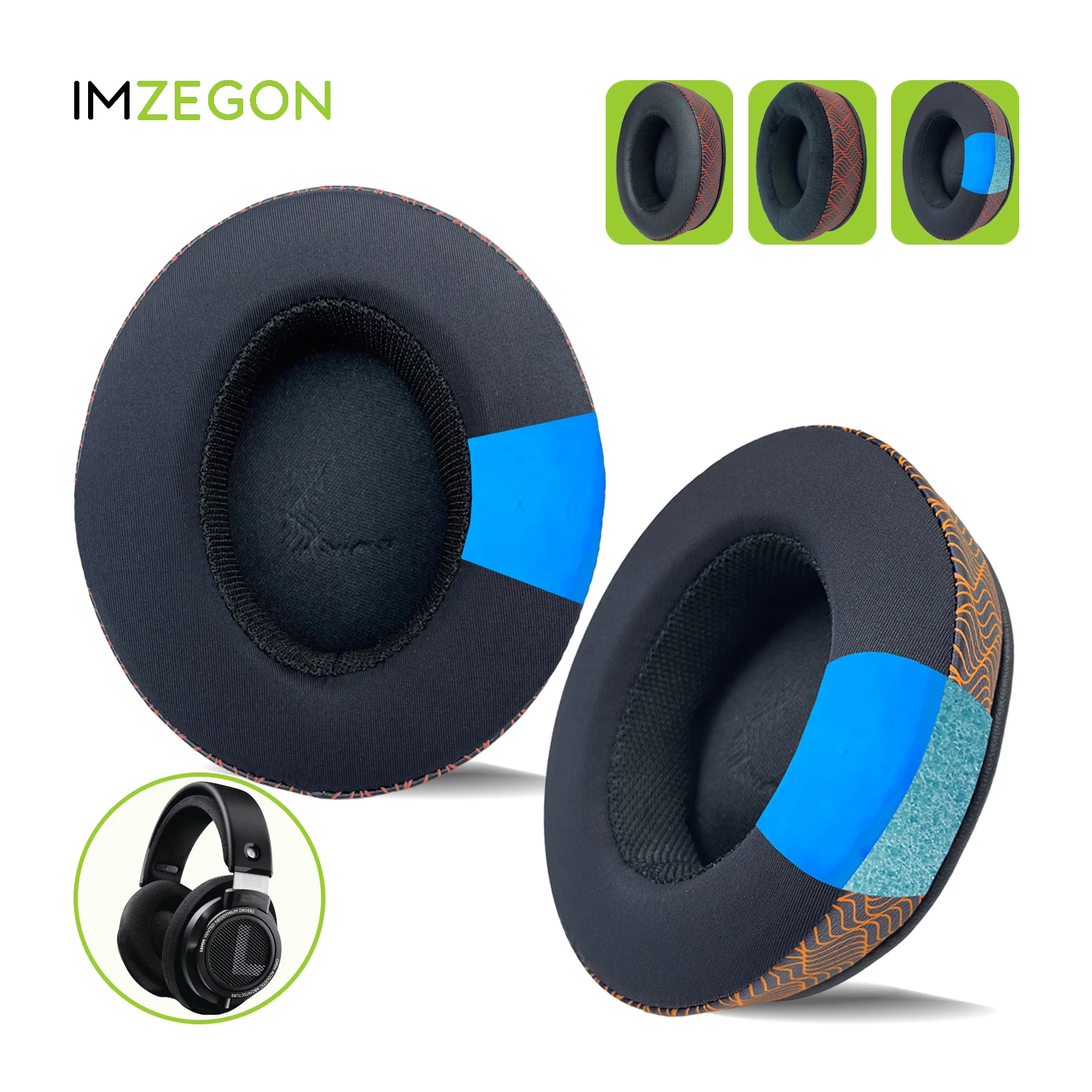 IMZEGON Replacement Earpads for Philips SHP9500, SHP9600 Headphones Change Color Ear Cushion Muffs Sleeve Cover Headband