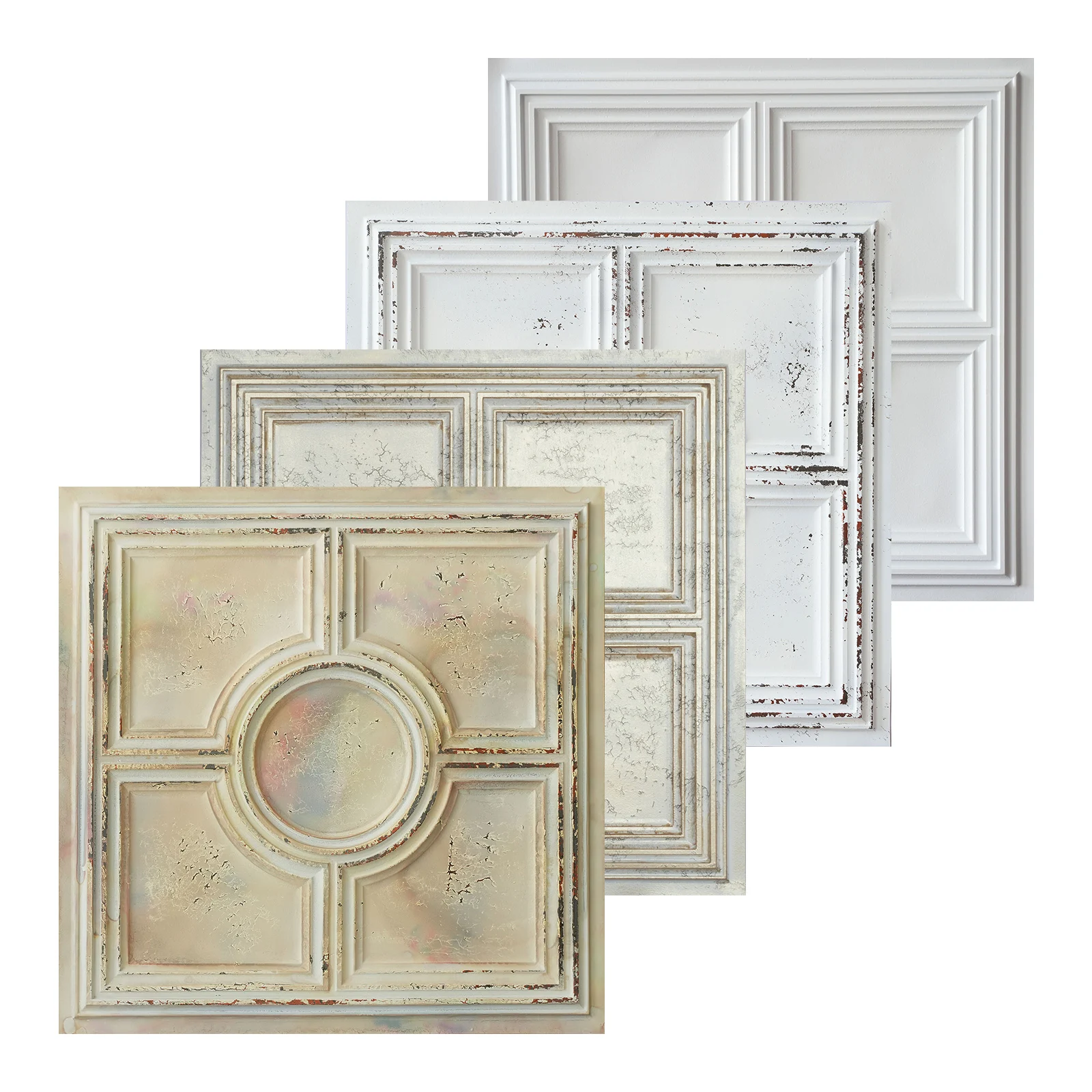 Embossed Tin Ceiling Tiles Interior Decorative Panel for Cafe 24