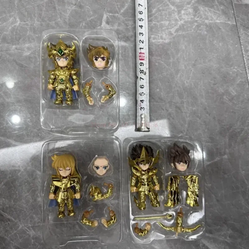 Новый запас Q версия игрушки Saint Seiya, мультяшная фигурка, Лев, Стрелец, Дева, суставы, подвижная модель, украшения, подарки на день рождения