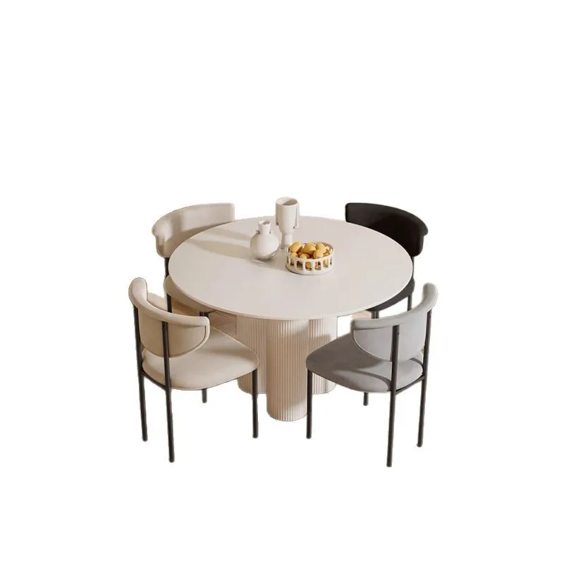 

Nordic high-end dining table chair French cream style dining chair home modern simple designer restaurant stool