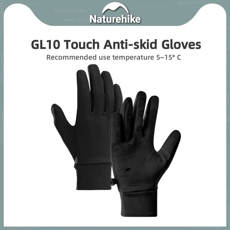 

Naturehike Mens And Womens Riding Breathable Non Slip Touch Screen Gloves Outdoor Camping Mountaineering Thin Full Finger Gloves