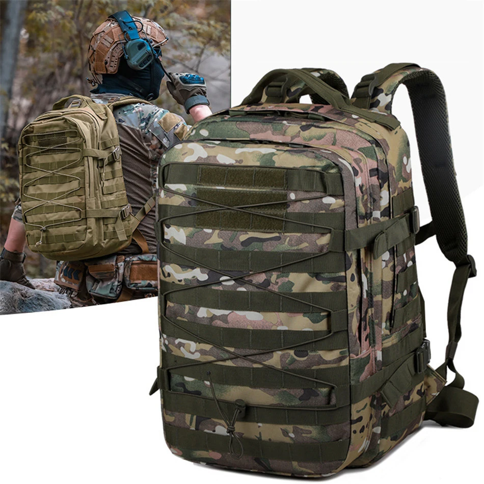 

Multifunctional Tactical Mountaineering Bag Outdoor Camouflage Backpack Combination Bag Military Fan Hiking Travel Camping Backp