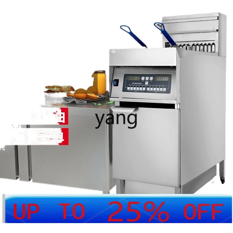 

CX automatic lifting single and double cylinder fryer with automatic oil filter truck fried chicken stove