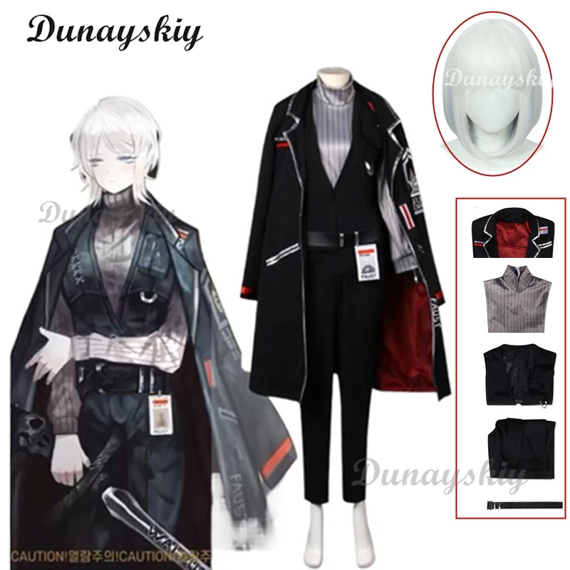 Game Limbus Company Faust Cosplay Costume Uniform Black Cloak Anime Role Play Halloween Carnival Christmas Prop Women Men Custom