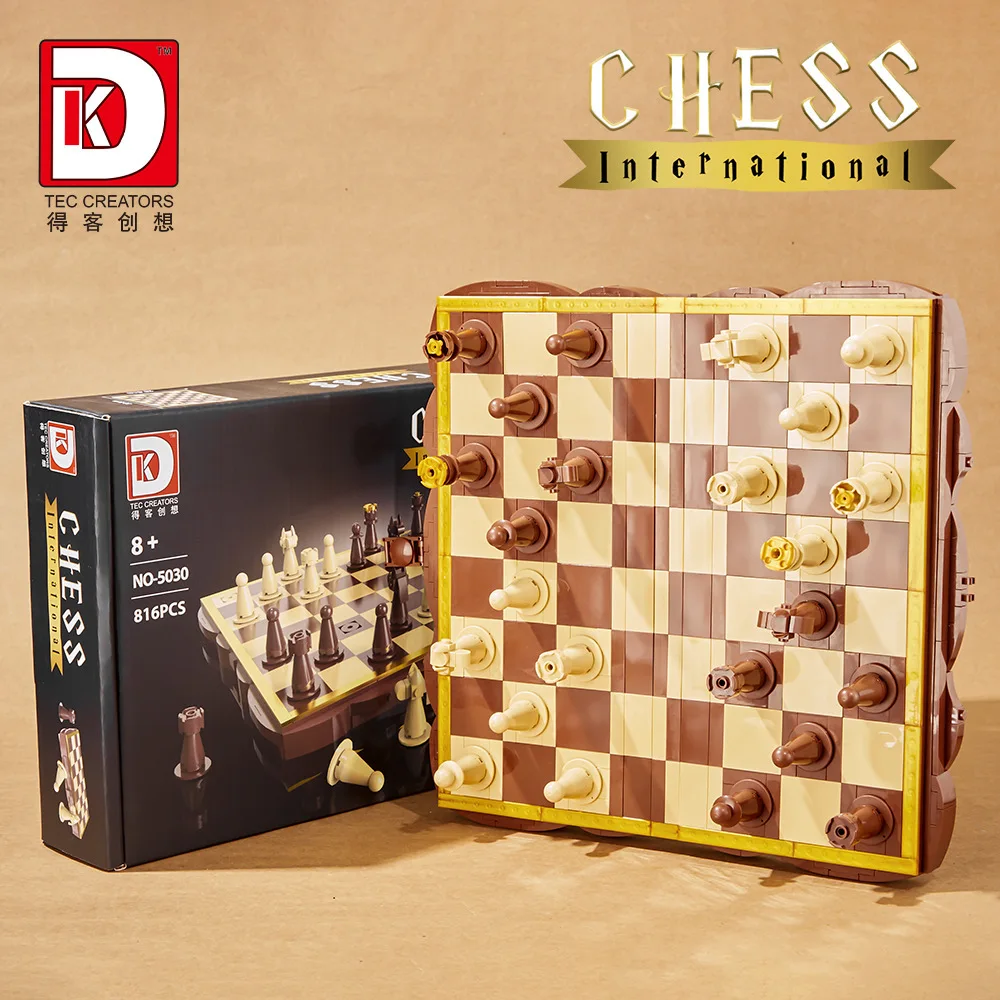 Classic Chess Model, Children's Puzzle DIY Assembly, Plug in Block, Educational Toy Gift, Wall Mounted