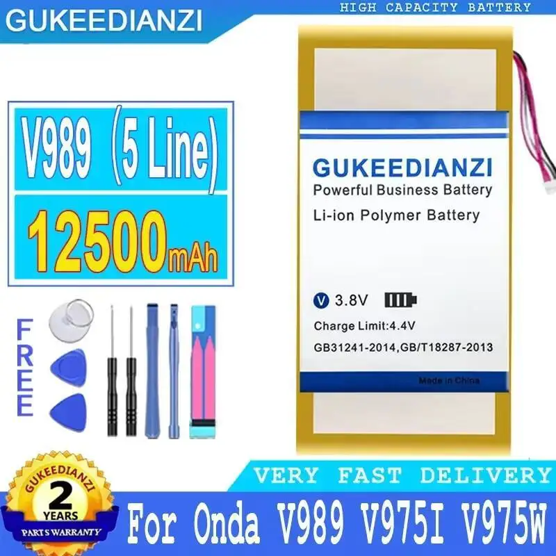 

Аккумулятор для ноутбука Onda V989 V975I V975W 5-проводной 12500 мАч надежный источник питания 5 линий