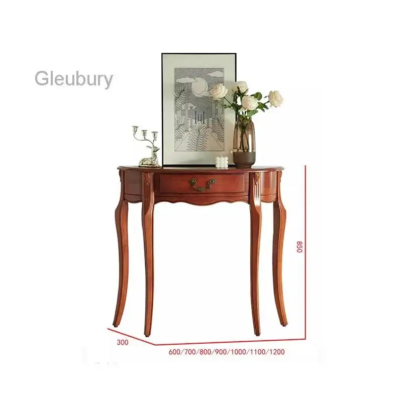 European Vintage Console Table Luxury Beauty Modern Simple Console Table Entrance Hall Living Room Tavolo Salotto Furniture image 2