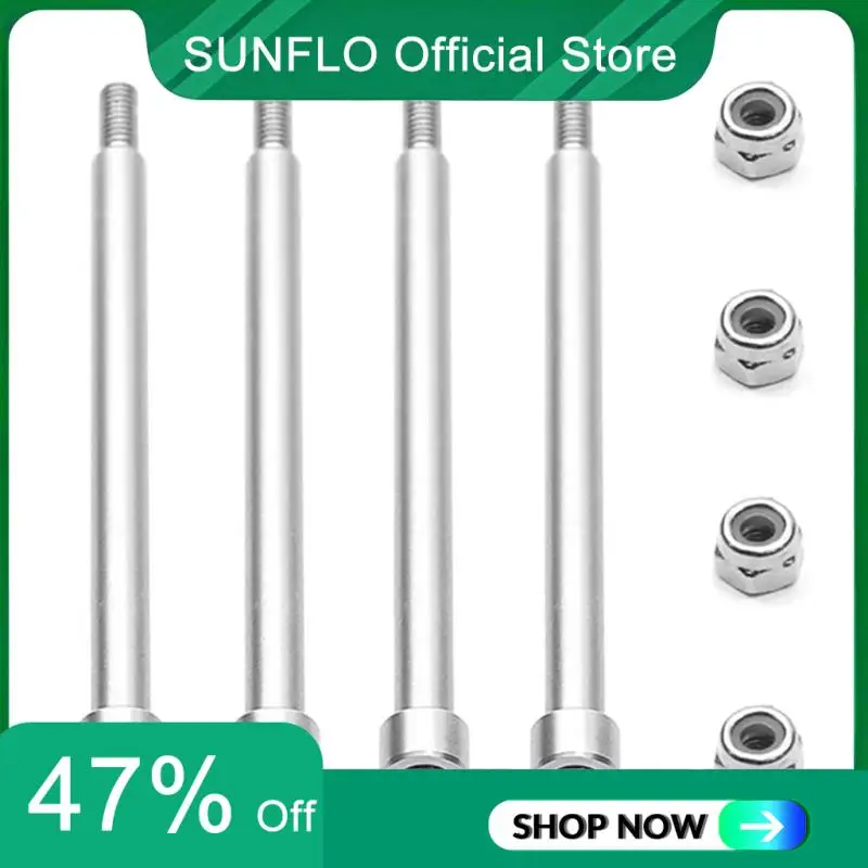 

SUNFLO 4 шт., стальные 4X56 мм, резьбовые шарнирные штифты, штифты A-образного рычага 70510 и гайка M3 для 1/5 X-Maxx XMAXX, деталь для обновления радиоуправляемого автомобиля