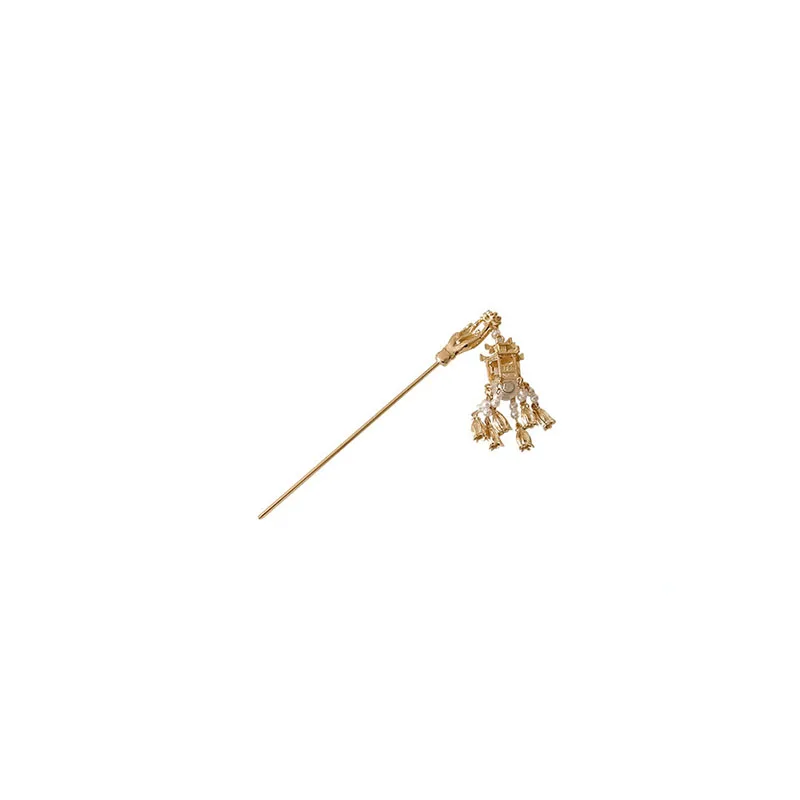 VANIKA New Ancient Style Hairpin Chinese Palace Lantern Hair Sticks Ornament Elegant Retro Tassel Headpieces ACCESSORI FOR GIRL