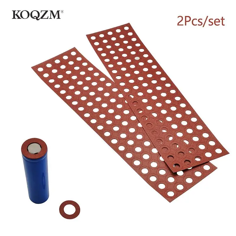 200pc(2sheet) Li-ion Battery Anode Insulation Gasket Insulator Ring For 18650 Series Li-ion Battery Anode Hollow Point Insulator