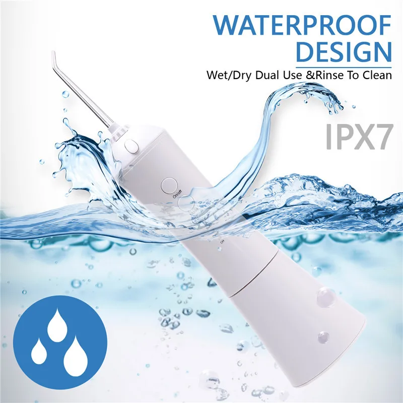 Oral Irrigator Electric Teeth Cleaner Dental Water Flosser 360 Rotating Nozzle Pulse Jet Water Tank Deep Cleaning Massage 230ML