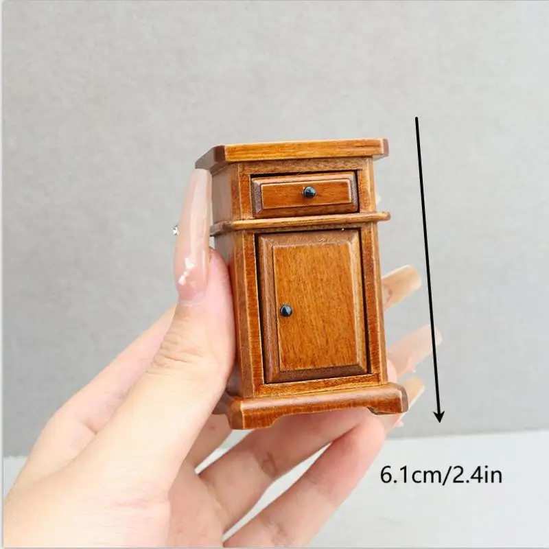 1:12 Casa delle bambole in miniatura Camera da letto Comodino Mobili Modello di casa Decorazione Giocattolo Accessori per casa delle bambole