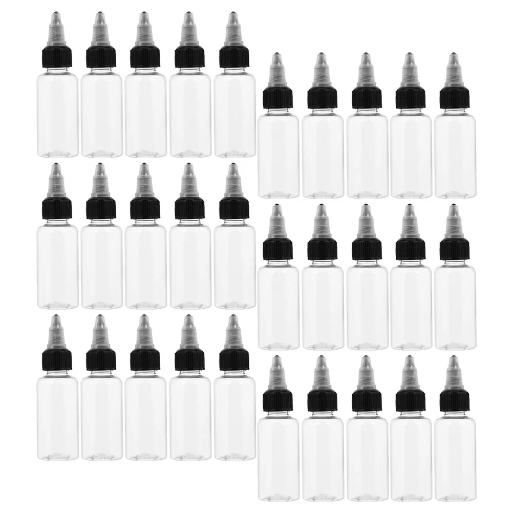 

30 Pcs Pointed Mouth Bottle Squeeze Bottles Squeezing Liquid Glue Container Clear Ink Multifunctional Refillable The Pet Empty