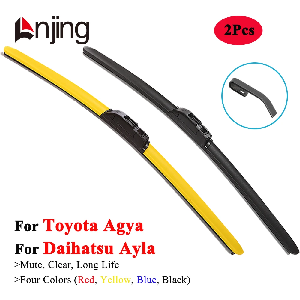 

LNJING Colorful Wiper Blades For Daihatsu Ayla Toyota Agya Hatchback 2012 2013 2014 2015 2016 2023 2024 Car Exterior Accessories