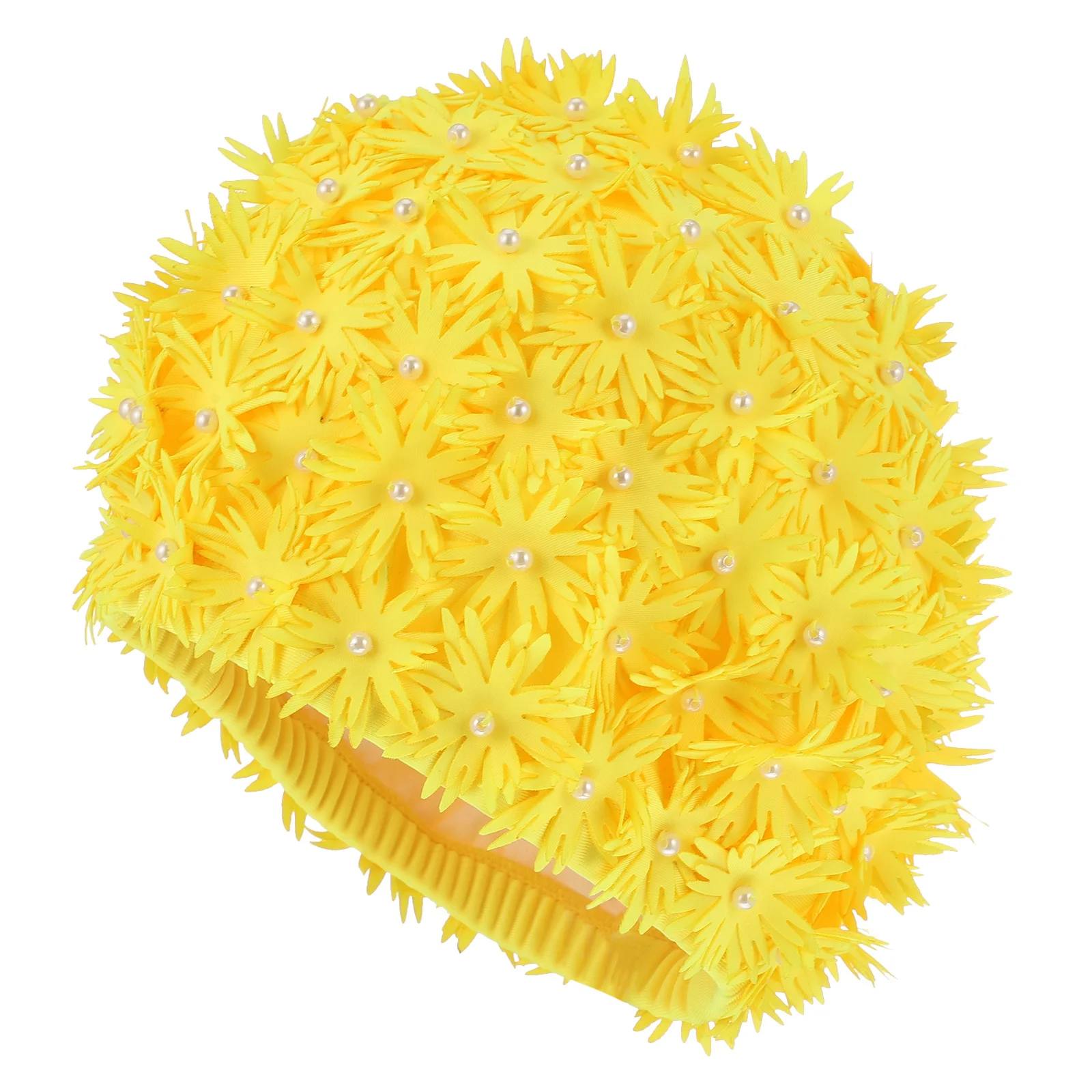 قبعة سباحة ثلاثية الأبعاد على شكل زهرة خفيفة الوزن ومريحة وصديقة للبيئة لحماية الشعر والأذن في الصيف وحمام السباحة والشاطئ للنساء #2