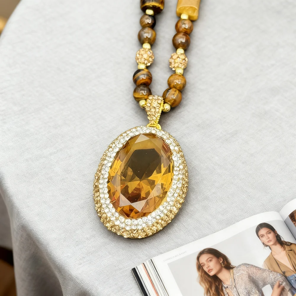 Sultanite Sudan Stone Ring Earrings Necklace Jewelry Set for Women Tiger's Eyes Crystal Diaspore Change Color in different lgith