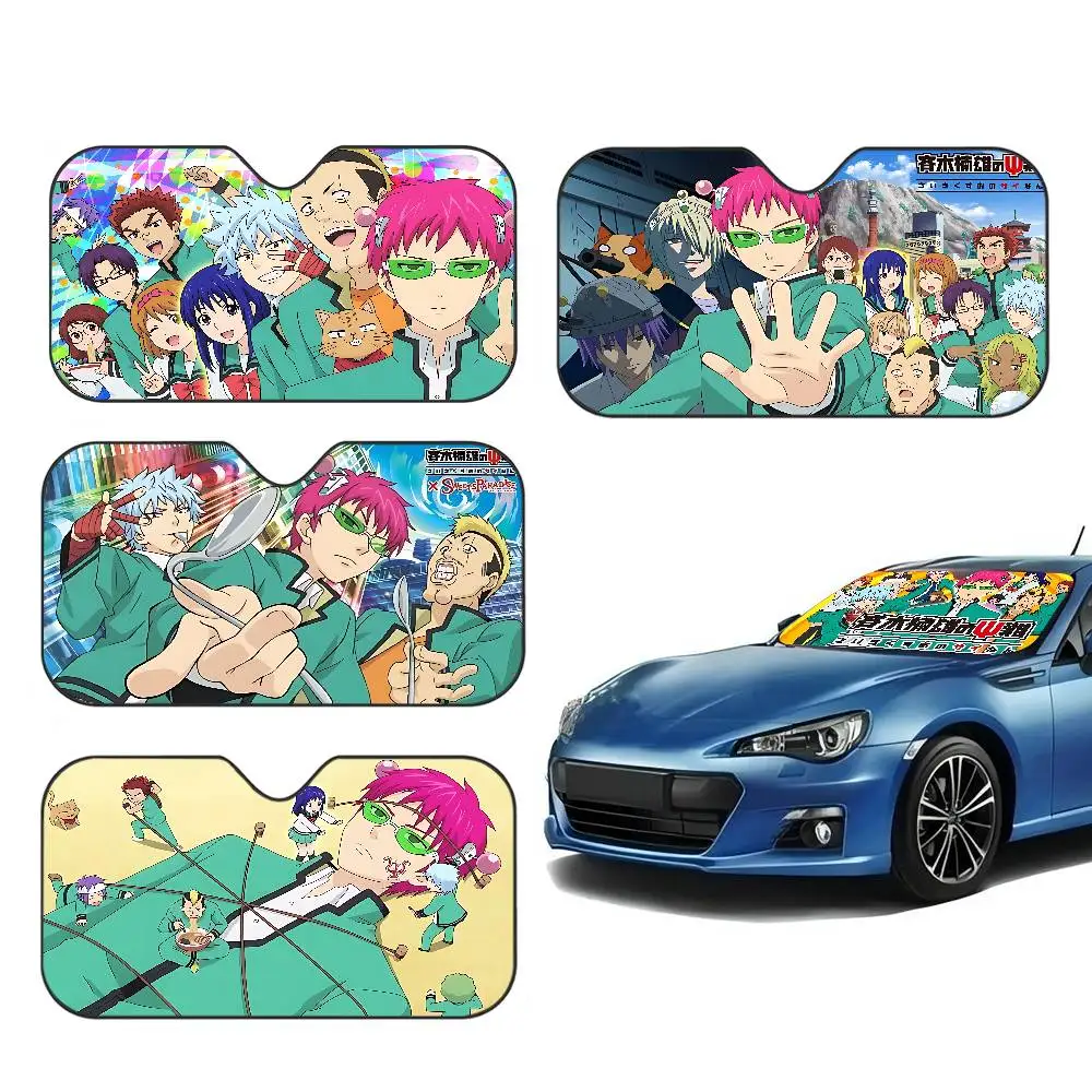 The Disastrous Life of Saiki K Anime Car Sun Shade Windshield Foldable Cute Funny Sunshade By Vincent for Car Truck SUV Blocks