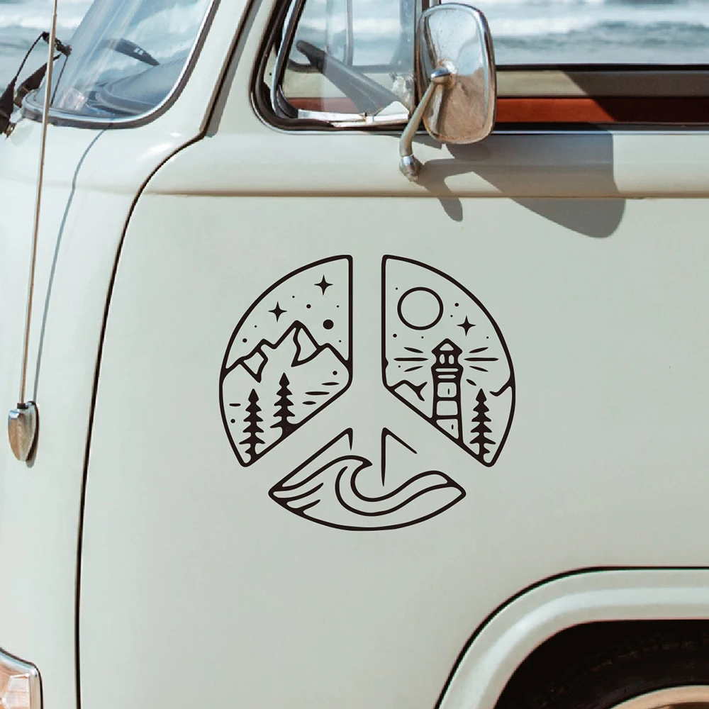 

Car Sticker Moutain Design Car Adventure Camper Vans Stickers And Decals Vinyl Accessories Waterproof Motorhome Decoration Parts