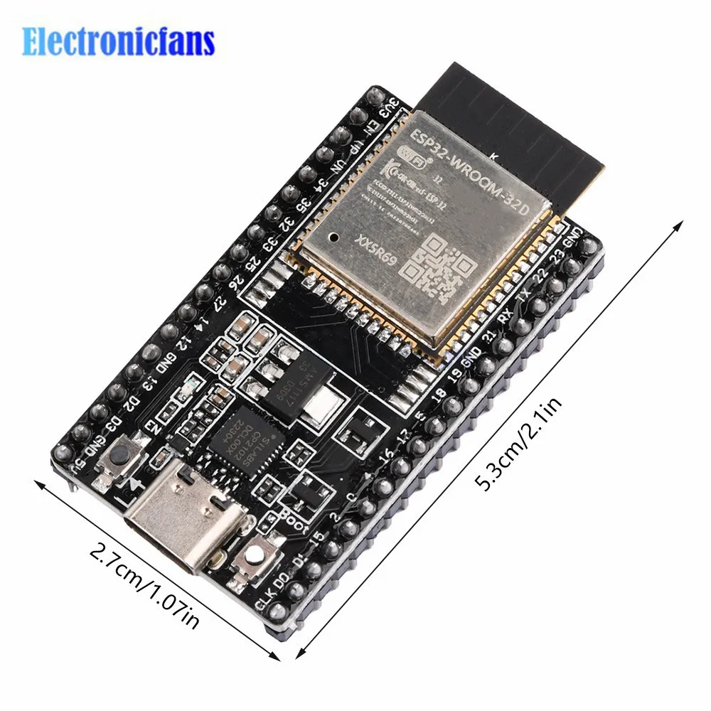 ESP32 DevKitC WIFI+Bluetooth development board based equipped with ESP32 WROOM-32D 32U ESP32 WROVER module IoT NodeMCU-32 TYPE-C