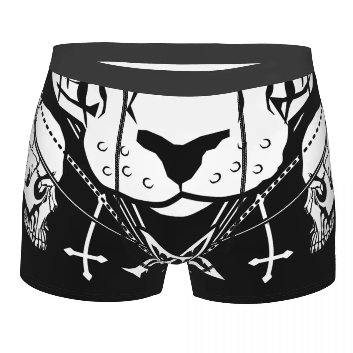 Very Satanic Black Metal Sphynx Cat Men Boxer Briefs Breathable Creative Underwear Top Quality Print Shorts Birthday Gifts