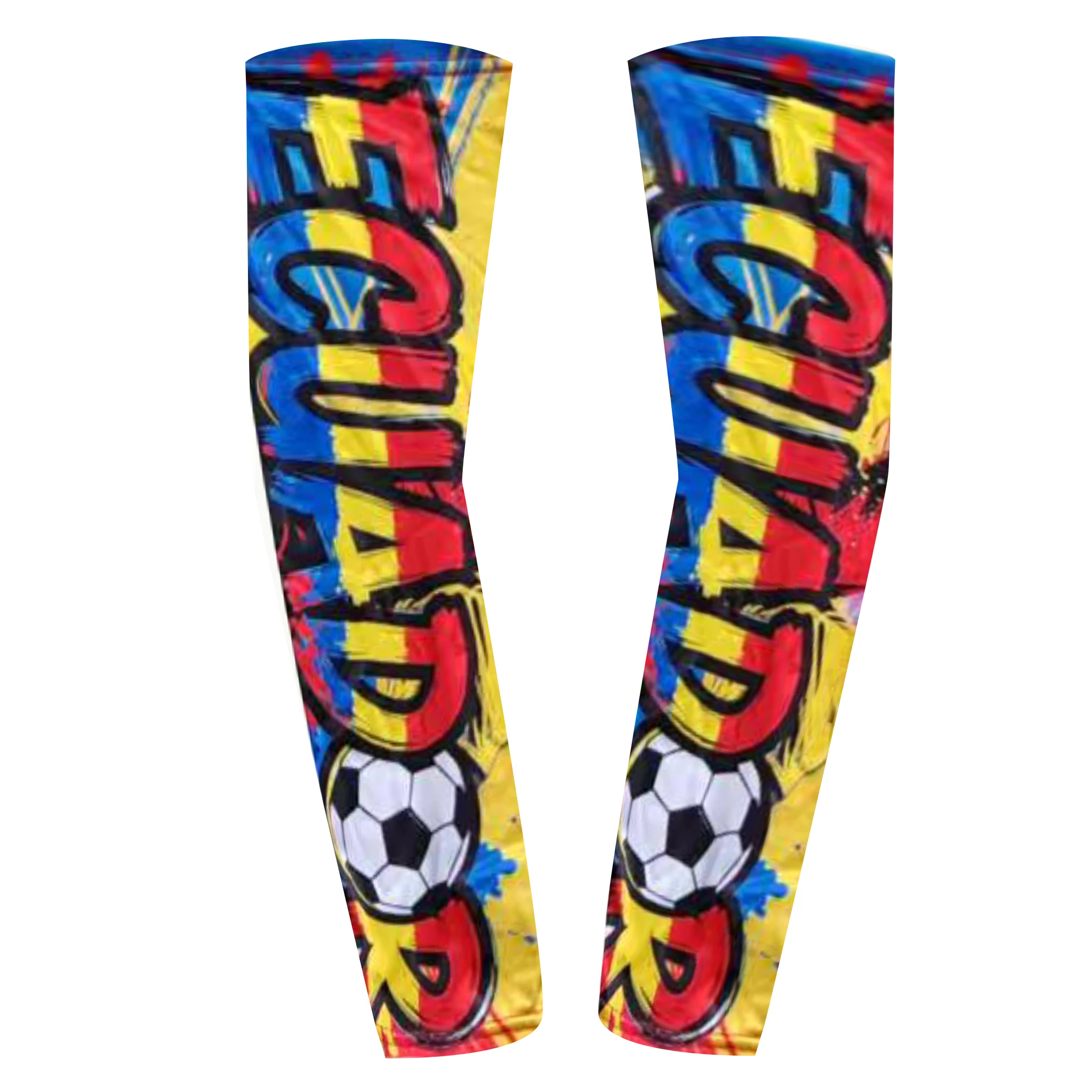 Flagnshow Four-sided elasticity Free Size UV Product  Ecuador Flags Arm Sleeve