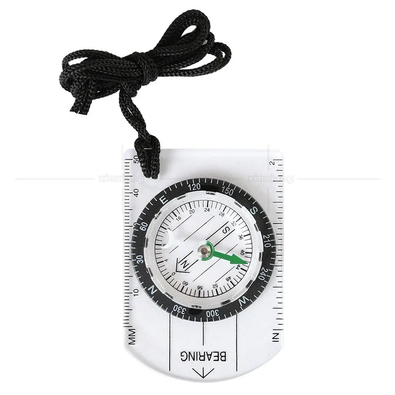 10PCS Outdoor Camping Hiking Transparent Plastic Compass Compass Proportional Footprint Travel Compass Tools travel