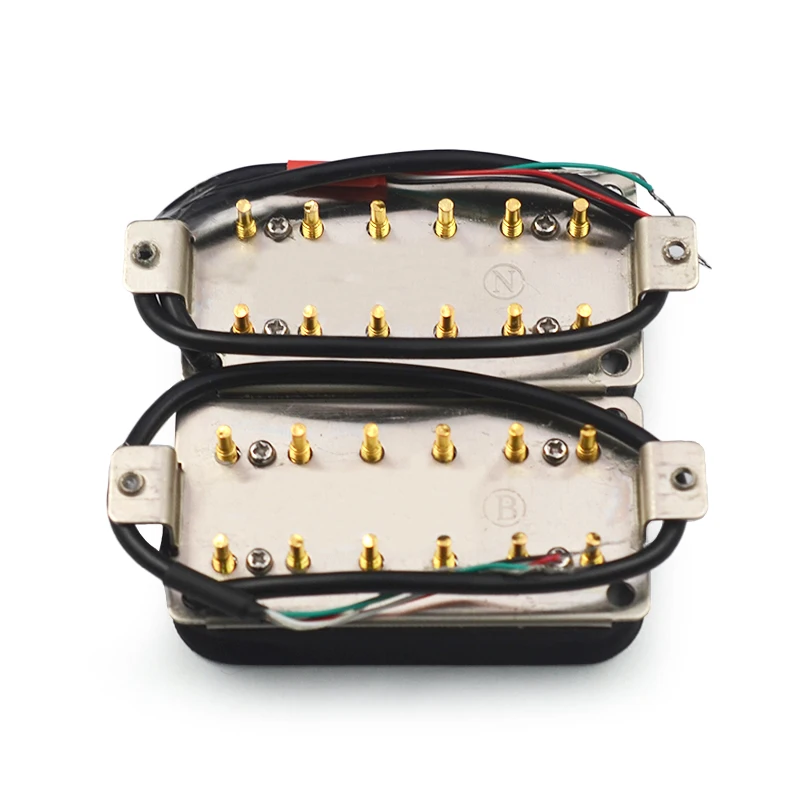 Vintage Alnico5 Humbucker Coil Spliting Neck7.5K/Bridge15K Double Coil Electric Guitar Pickup Black Guitar Part Warm Sound White