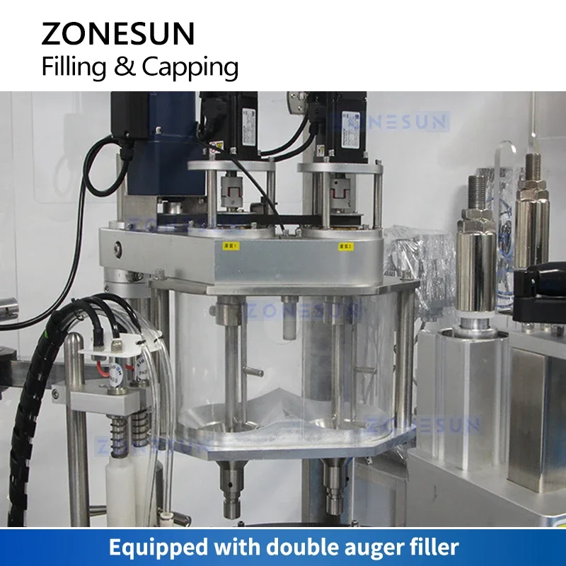 ZONESUN Automatic Vial  Freeze Dried Powder Filling and Capping Machine Auger Filler Packaging ZS-AFC24