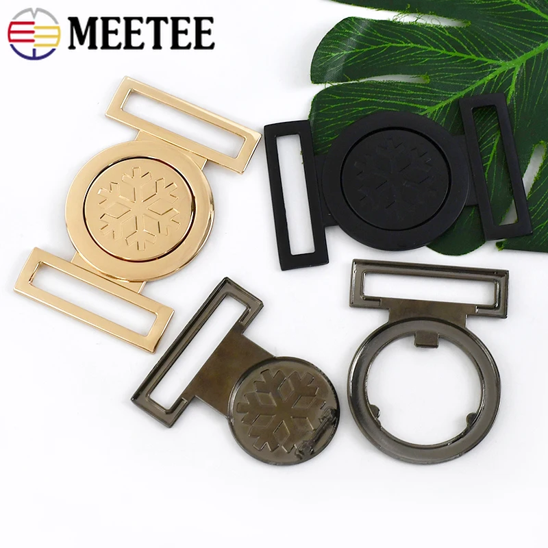 1-5Pcs 40mm Meetee Metal Belt Buckle Women Coat Down Jacket Decorative Clasp Waistband Clothes Snap Hook Hardware Accessories