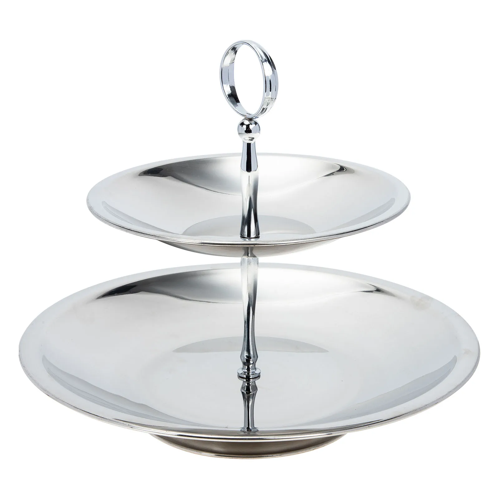 

Three Layer Fruit Tray Stainless Steel Dessert Stand Multi-layer Snack Rack Tiered Serving Kitchen Bar Home Office Decor