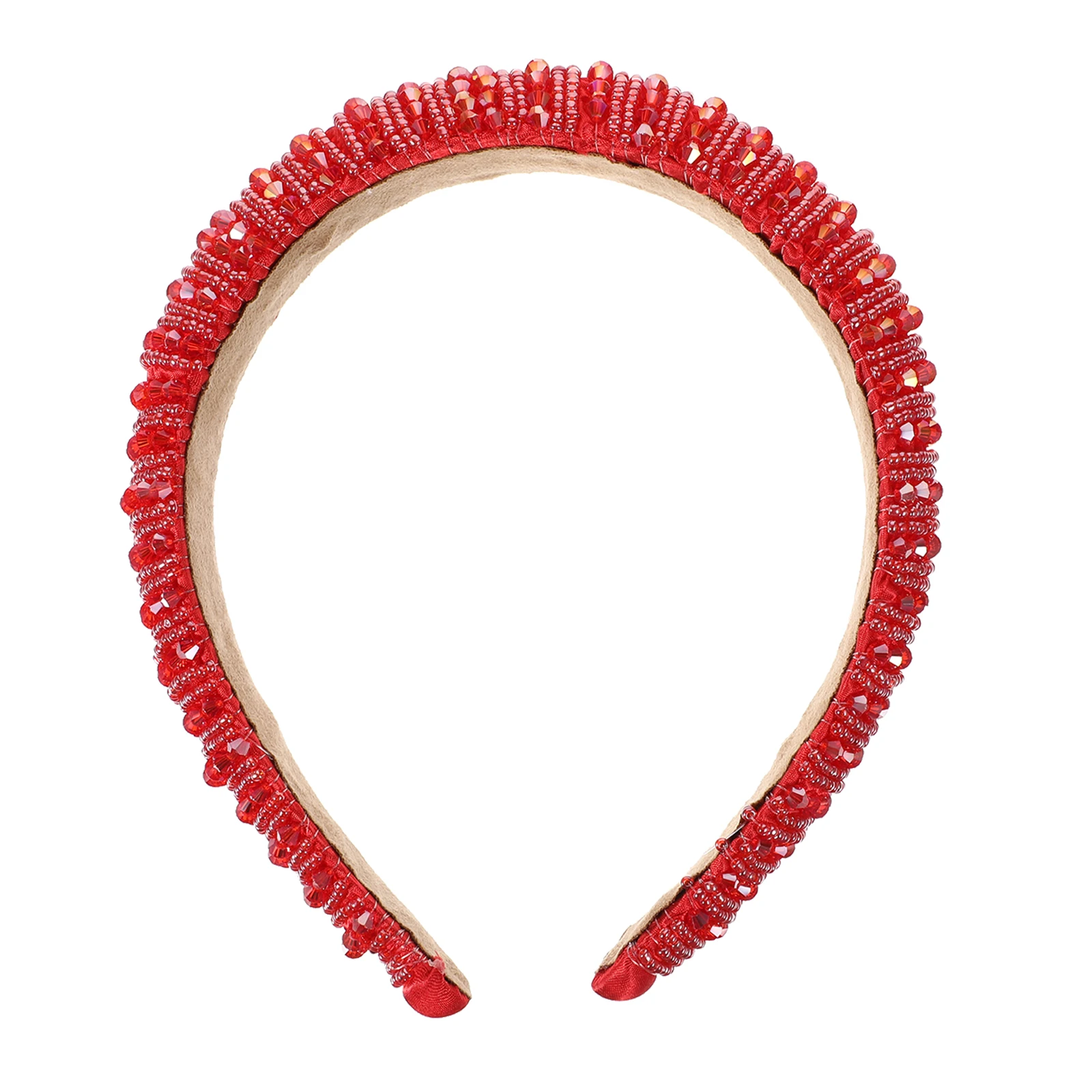 

Headbands for Girls Crystal Formal Women Liner Rhinestone Hair Hoop Fashion Red Headpiece Accessories Bride