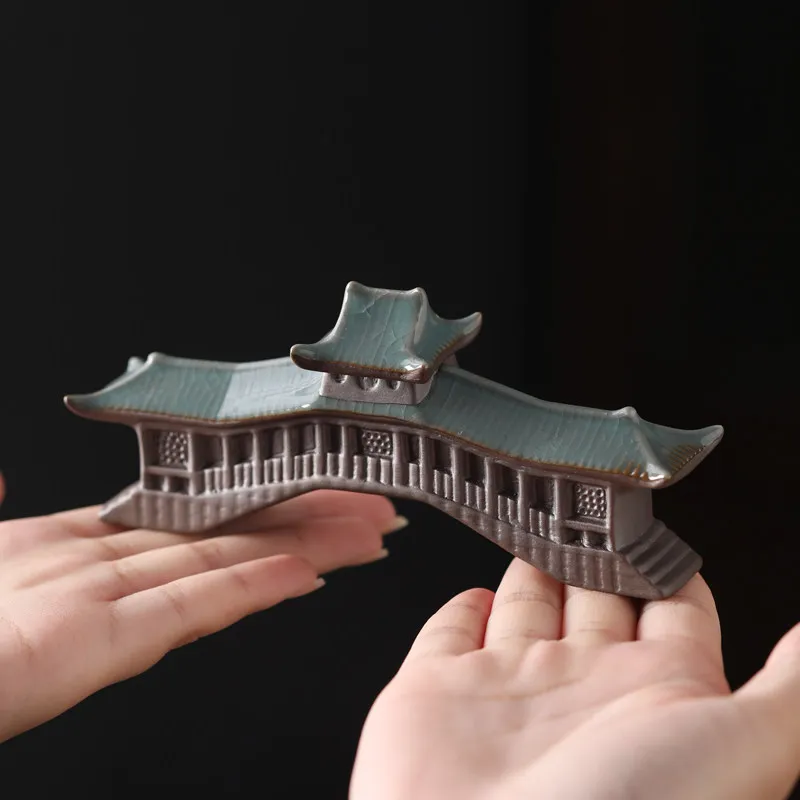 

Винтажный архитектурный керамический миниатюрный мост: декор для песочницы, сада камней, аквариума и подарок