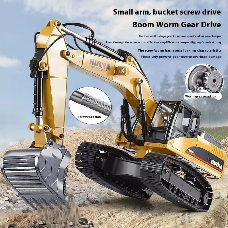 Huinana 580 Grote schaal legering techniek voertuig speelgoed graafmachine 23 kanalen simulatie log grijpen afstandsbediening speelgoed