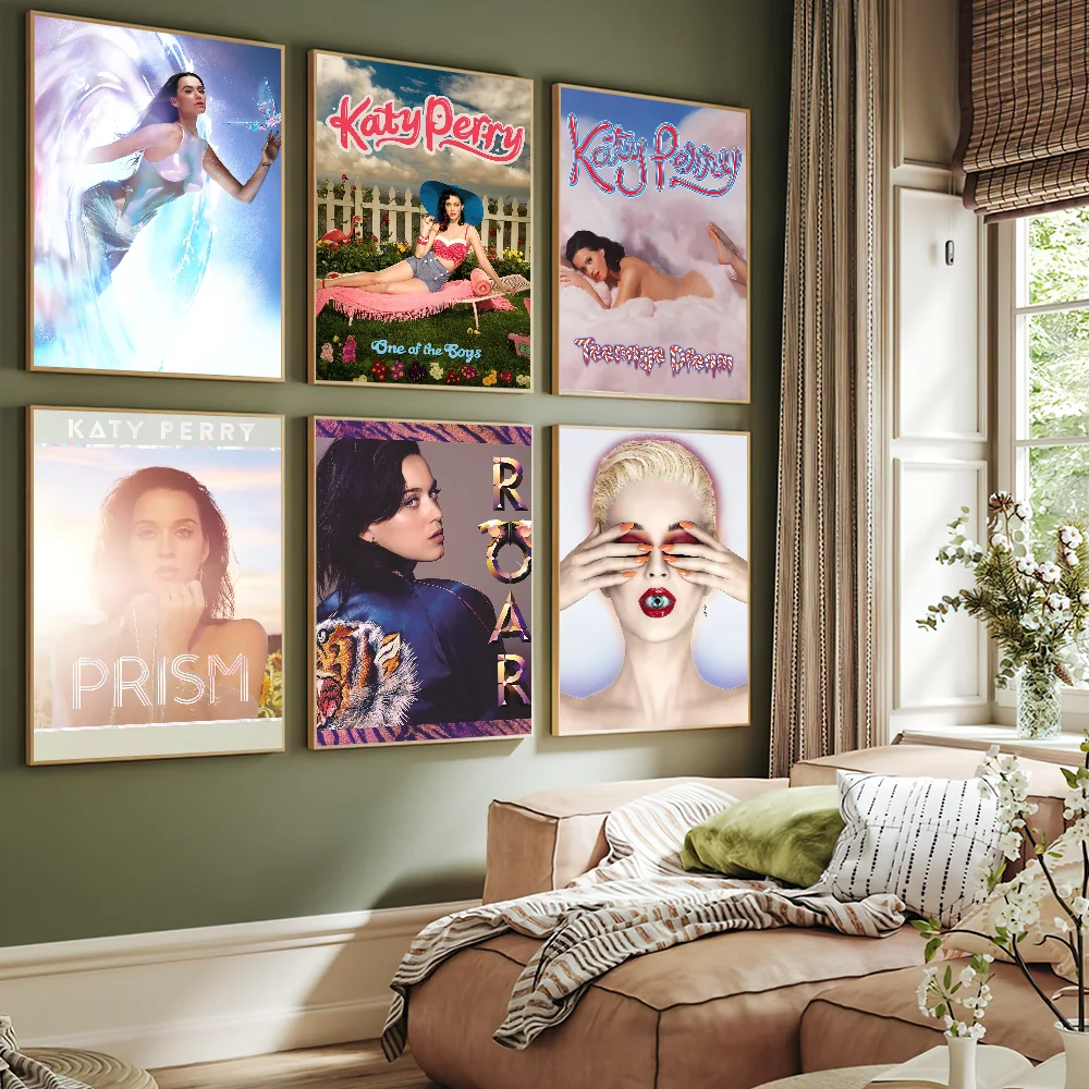 المغني K-Katy P-Perry 1432 ألبوم ساخن المشارك يطبع الجدار ملصق الديكور اللوحة ذاتية اللصق غرفة نوم المعيشة مكتب HomeRoom #1