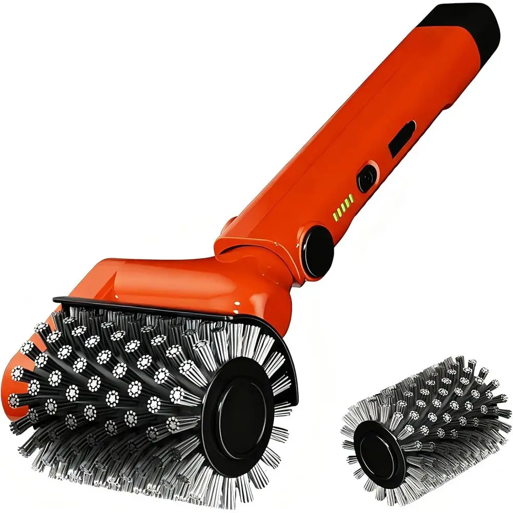 

Heavy Duty BBQ Cleaner with Dual-Speed, Stainless Steel Detachable Grill Grate Cleaner for Charcoal Grills