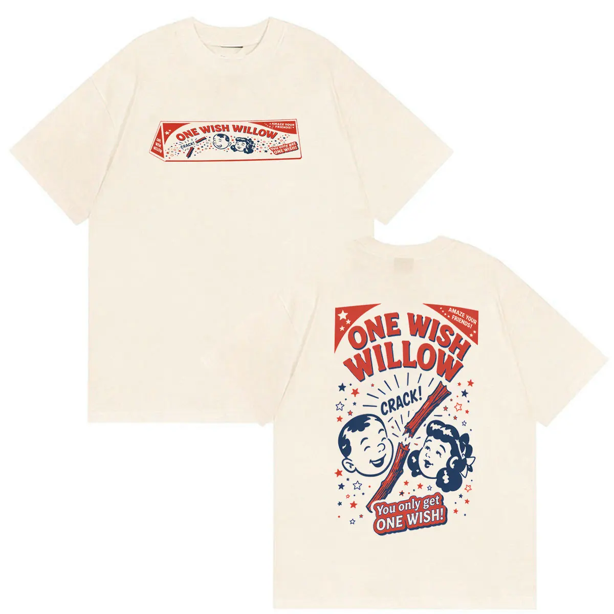 2026 Movie Obsession One Wish Willow Print T Shirts Men Women Summer Fashion Clothing T-shirt Retro Oversized 100% Cotton Tshirt