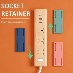 New Self-adhesive Power Socket Strip Fixator Wall Mounted Self Adhesive Punch Free Row Plug Holder For Kitchen Room Home Office