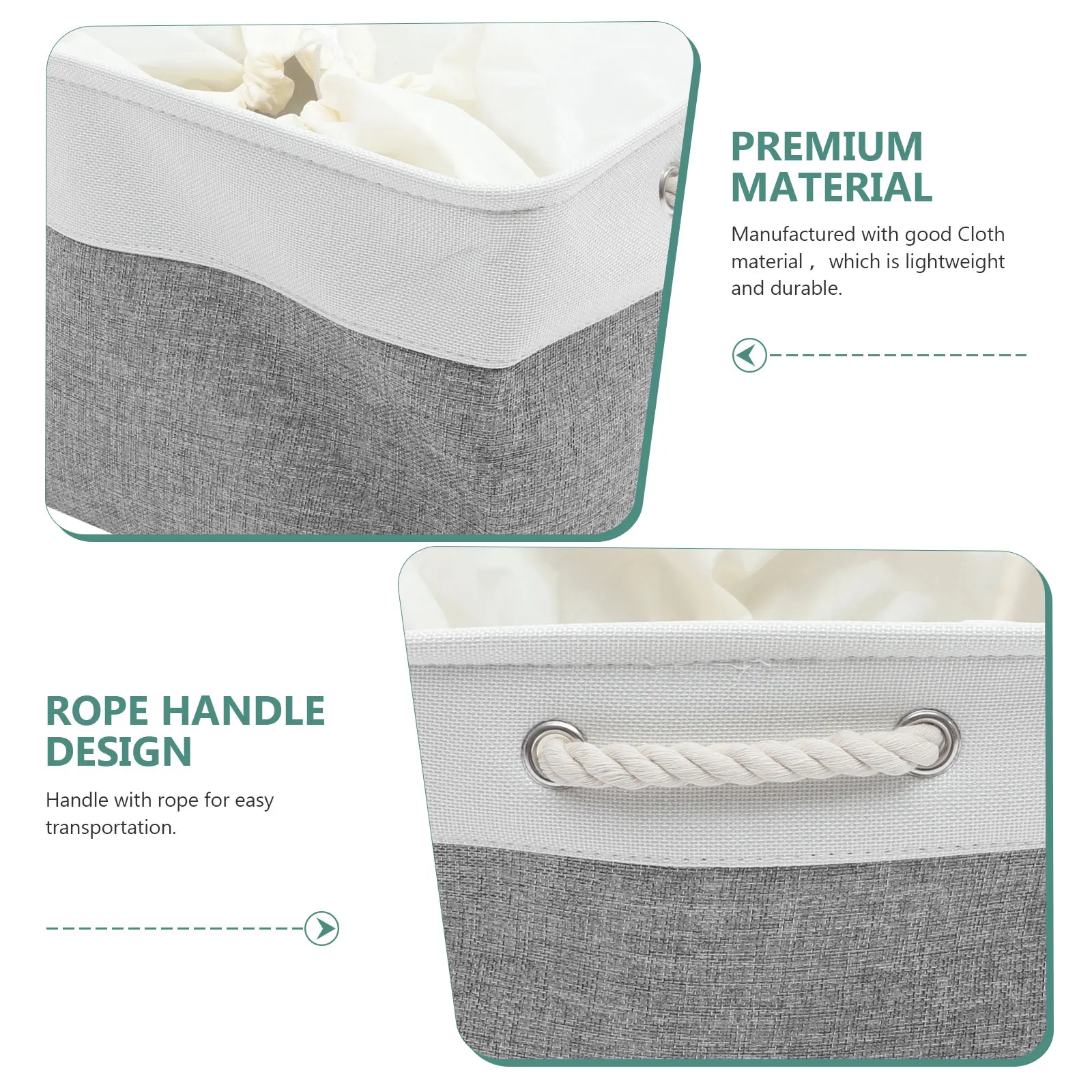 

Foldable Storage Baskets Household Clothes Organizer Laundry Hampers Bedroom Cloth Basket Handles Multifunctional