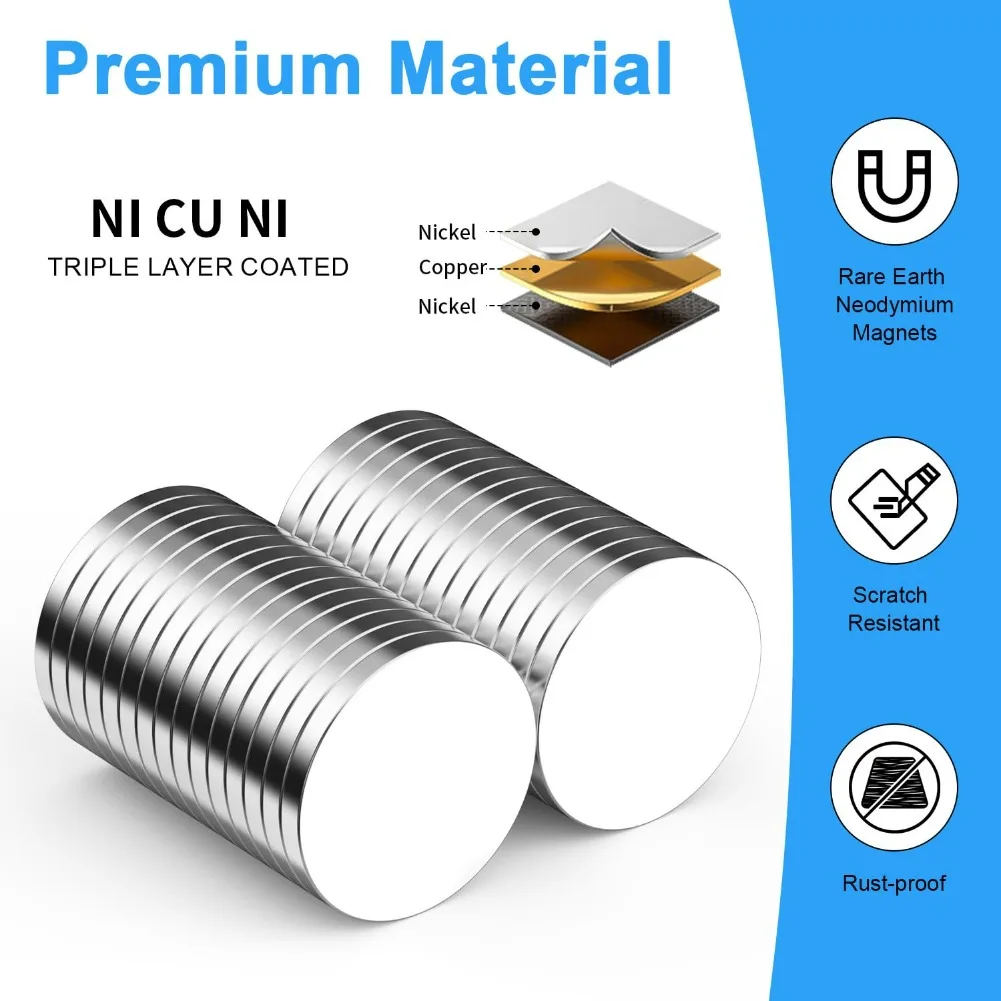 Super Powerful Magnets Neodymium Magnet NdfeB N35 Strong Permanent Magnetic Imanes Refrigerator Magnet 20x2/3/5mm