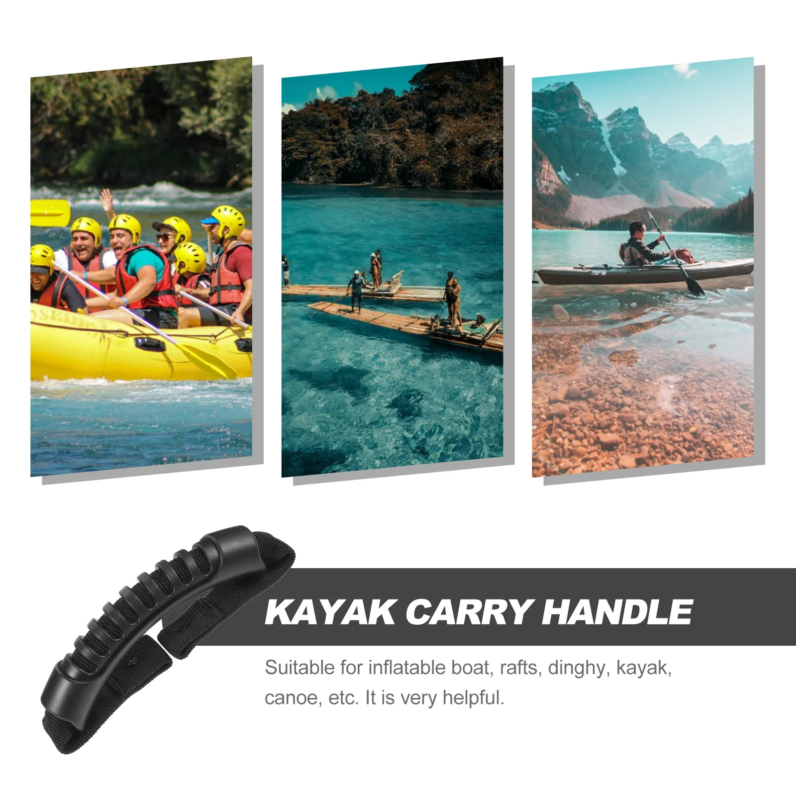 Non-Skid Kayak Handle เปลี่ยน Kayak Handle สบาย Grip Kayak Handle เรือพกพา Non-Skid Kayak Handle