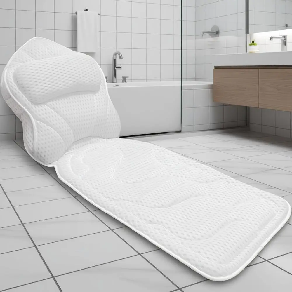 

Роскошная подушка для ванной с полной поддержкой тела, сетчатым дизайном, мешком для стирки и вешалкой для удобной сушки