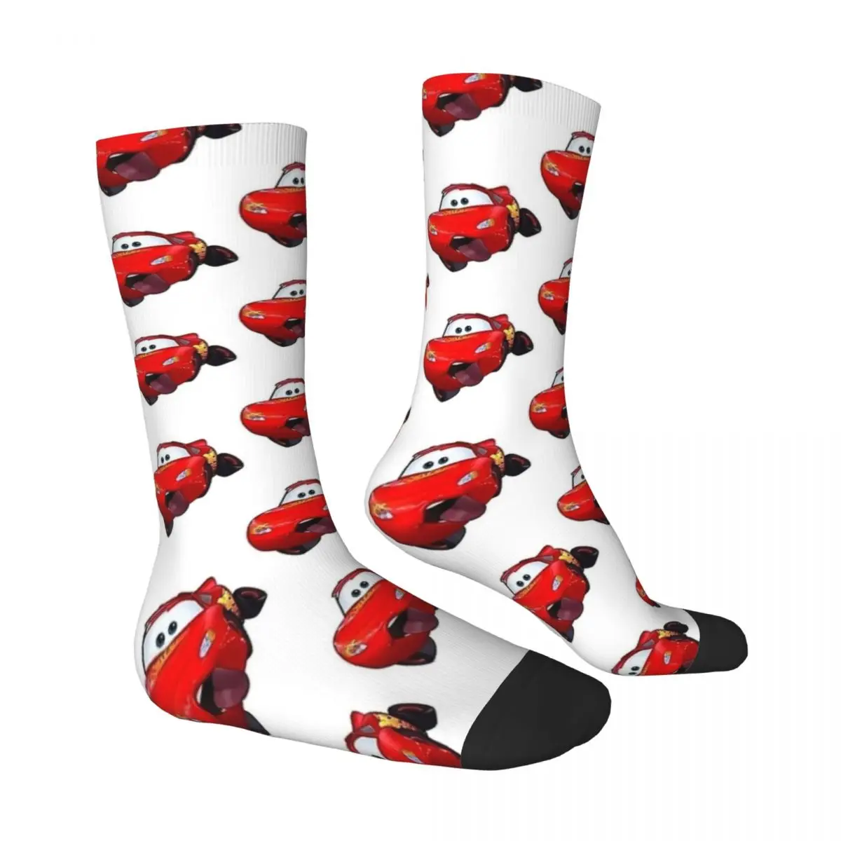 Lightning McQueen Number 95 Socks Cartoon Red Car Kawaii Stockings Winter Non Slip Couple Socks Breathable Design Running Socks