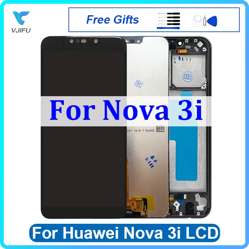 

6,3 "ЖК-дисплей для Huawei Nova 3i, дисплей с сенсорным экраном, телефон для Huawei P Smart Plus 2018, ЖК-дисплей с дигитайзером, замена