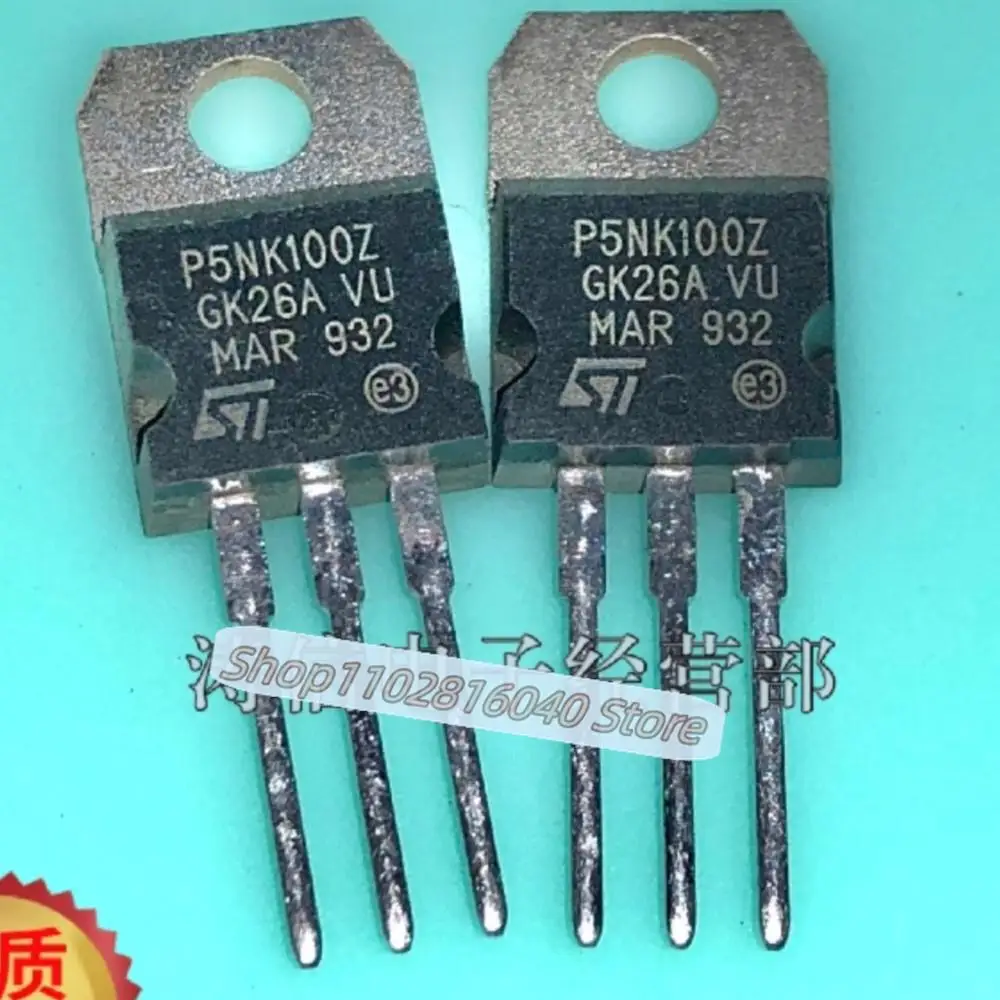 10PCS/Lot P5NK100Z STP5NK100Z  MOSFET TO-220 1000V/3.5A Fast Shipping