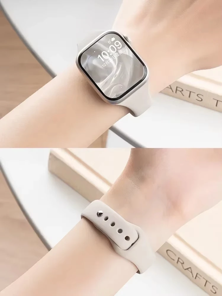 Schlankes Silikonarmband für Apple Watch 11 46/42mm 38mm 40mm 41mm 44mm 45 Elegantes Armband iWatch Series Ultra 3 2 7 6 SE 9 10 – Detail 5
