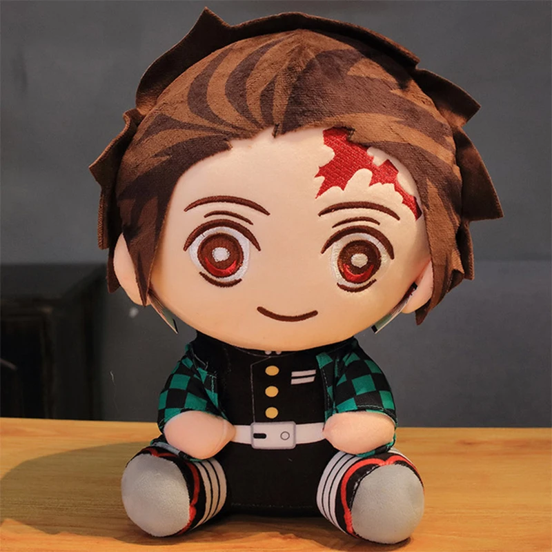 Juguetes de peluche de Anime Demon Slayer para niños, figura de Manga de dibujos animados, muñeca suave, Kimetsu, Tanjirou, Nezuko, regalos de