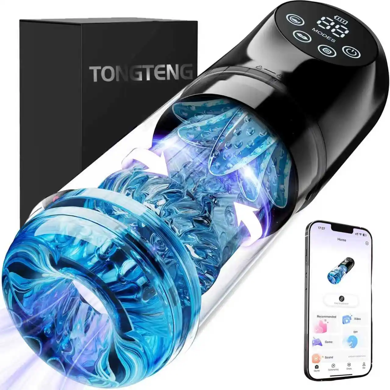 Masturbador masculino rotativo de impulso automático lambendo Stroker sucção boquete 100% à prova d'água bomba de pênis brinquedos sexuais adultos para homens