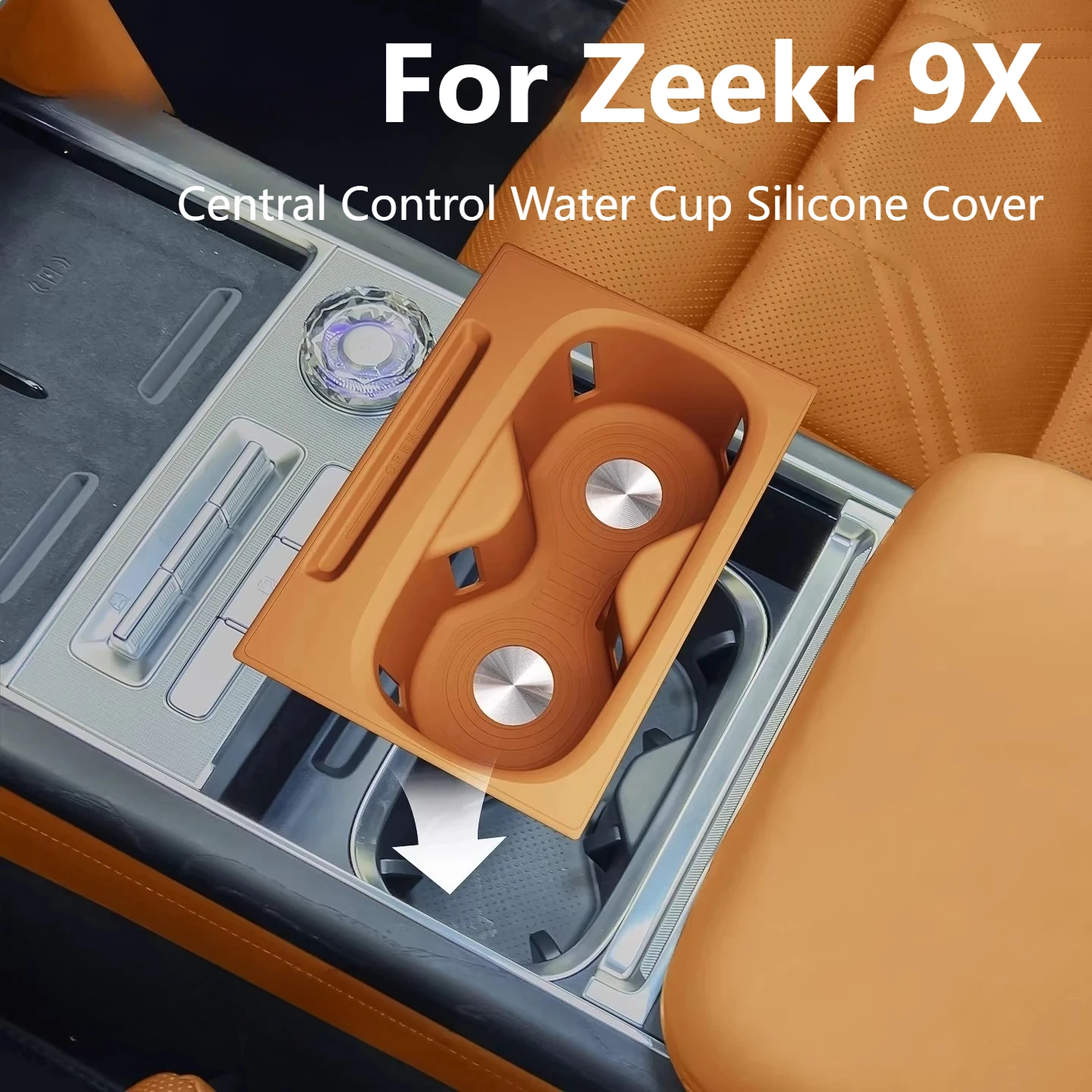 

For Zeekr 9x Central Control Water Cup Silicone Cover